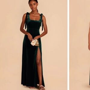 Birdy Grey Dark Green Velvet Maxi Dress